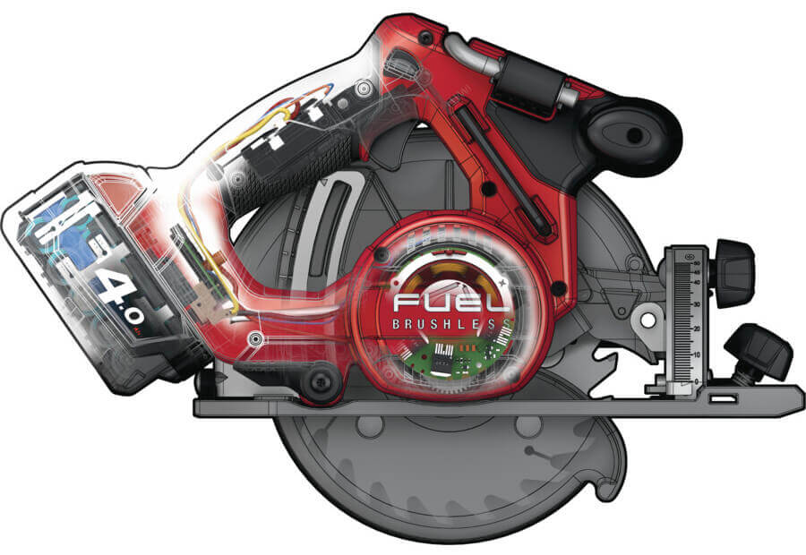 Пила дисковая аккумуляторная MILWAUKEE M18 FUEL CCS55-502X (4933451376)