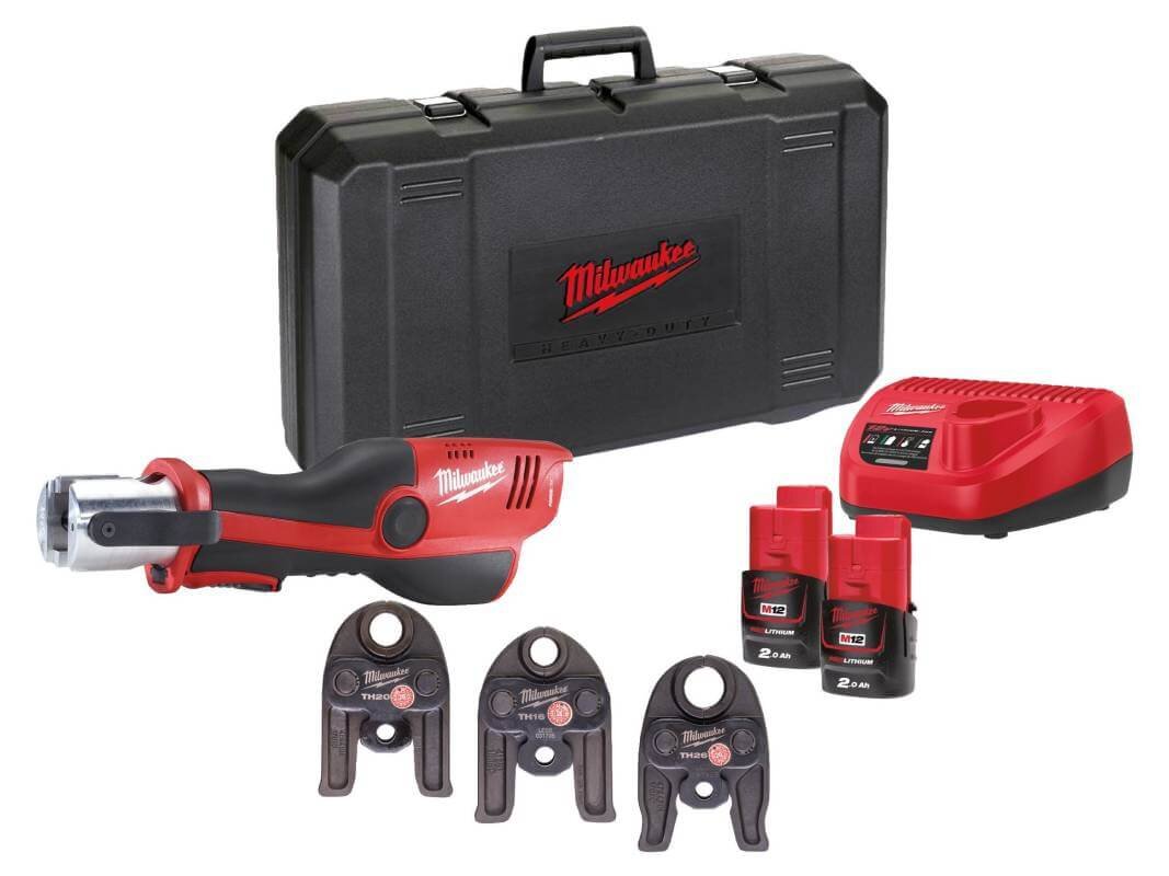 Инструмент для обжима труб гидравлический аккумуляторный MILWAUKEE M12 HPT-202C TH-KIT (4933443105)