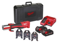 Инструмент для обжима труб гидравлический аккумуляторный MILWAUKEE M18 BLHPT-202C M-SET +оснастка (4933451133)