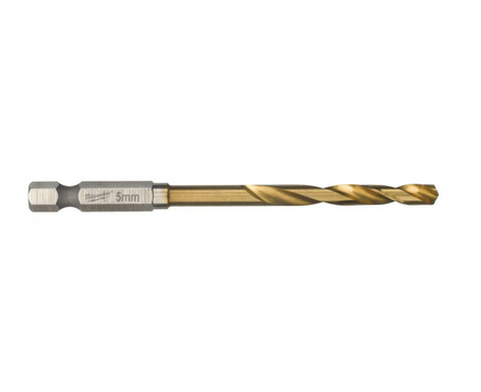 Сверло по металлу 5.0 мм MILWAUKEE RedHEX HSS-G TiN, шестигранный хвостовик, 10 шт. (4932478180)