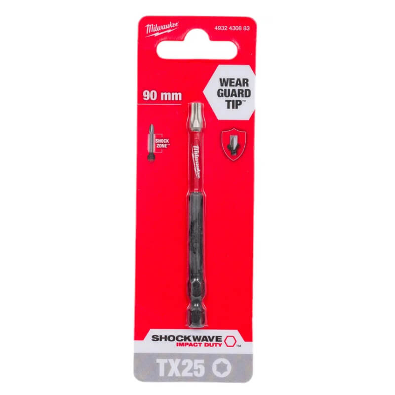 Бита TORX MILWAUKEE SHOCKWAVE TX25х90 мм замена 4932352597 (4932430883)