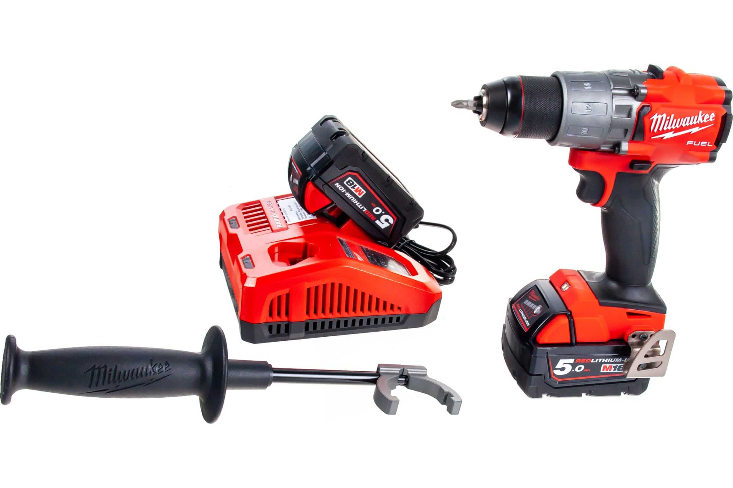 Дрель-шуруповерт MILWAUKEE M18 FDD2-502X (4933464267) [18В, 2x5,0 Ач, бесщеточный, кейс]