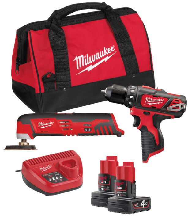 Набор аккумуляторного инструмента MILWAUKEE M12 BPP2D-402B (4933441250)