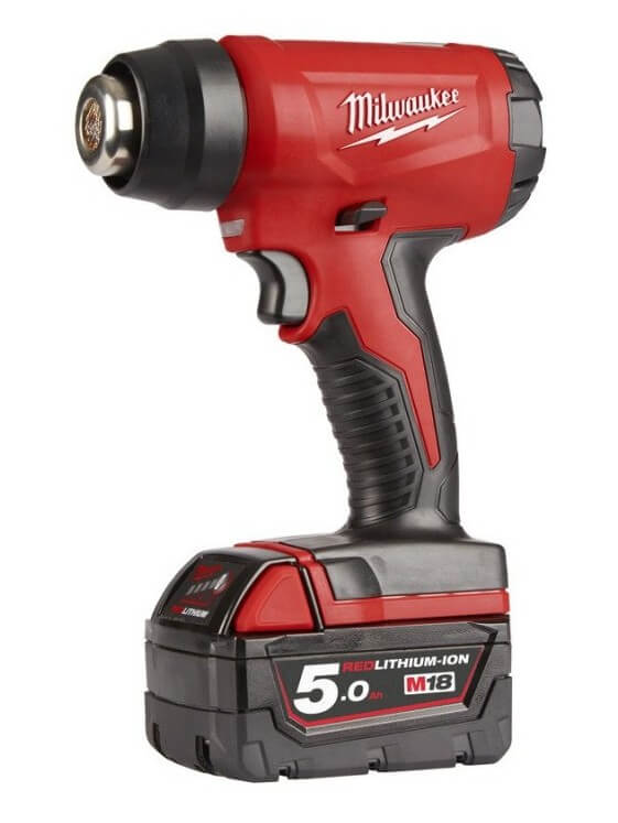 Фен строительный аккумуляторный (термофен) MILWAUKEE M18 BHG-502C 18.0V 5.0Ah