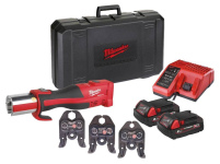 Инструмент для обжима труб гидравлический аккумуляторный MILWAUKEE M18 BLHPT-202C V-SET +оснастка (4933451134)
