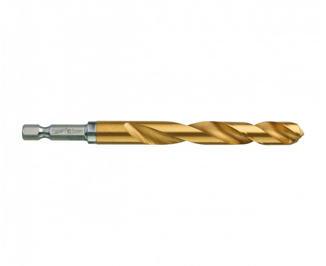 Сверло по металлу 10.5 мм MILWAUKEE RedHEX HSS-G TiN, шестигранный хвостовик (48894724)
