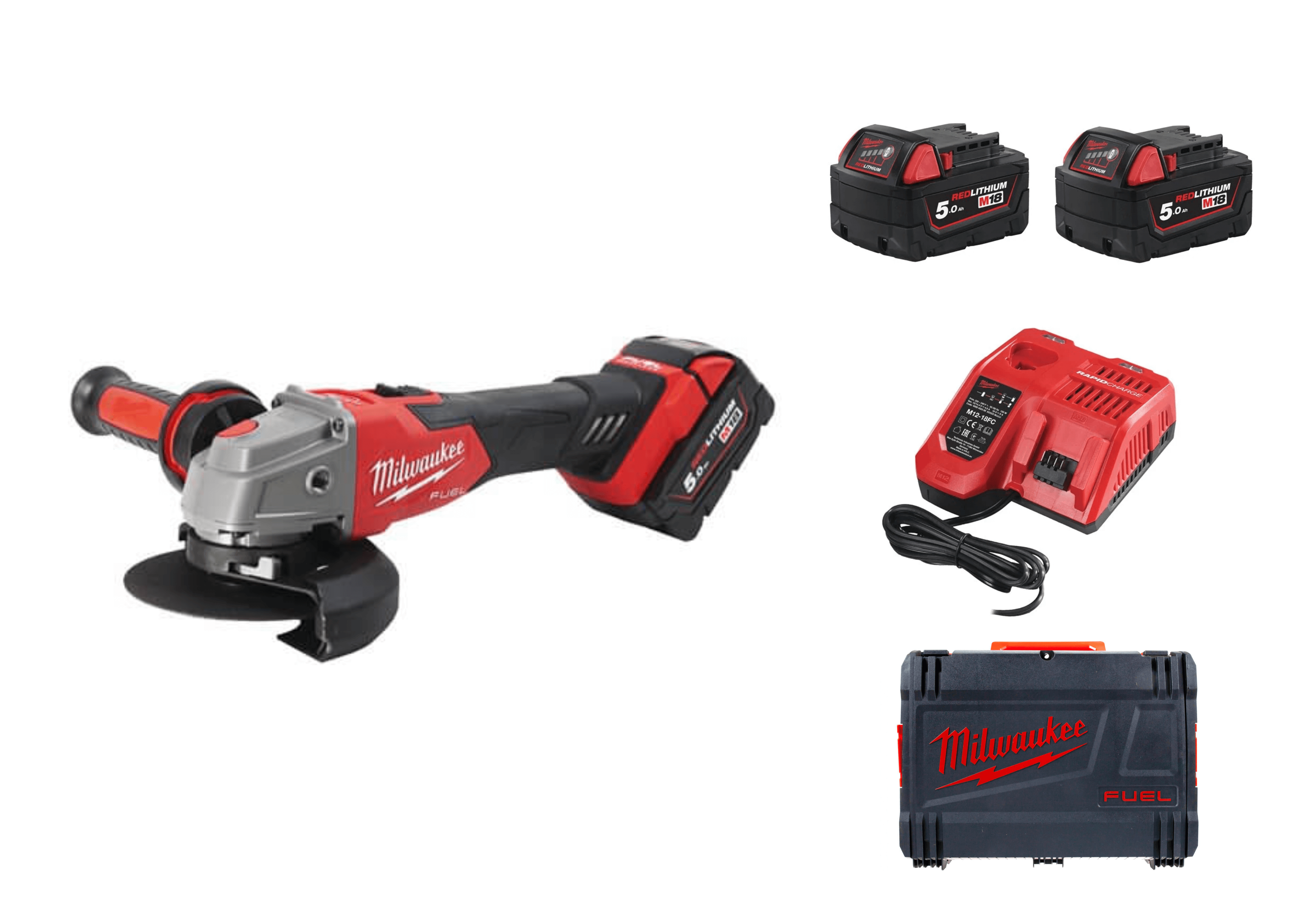 Шлифмашина угловая аккумуляторная MILWAUKEE M18 FUEL FSAG125XB-502X (4933478430)