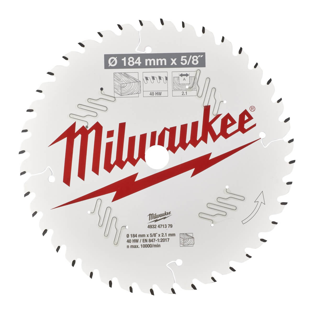 Диск пильный по дереву MILWAUKEE 184x5/8