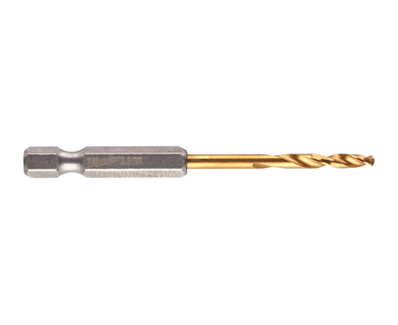 Сверло по металлу 3.3 мм MILWAUKEE RedHEX HSS-G TiN, шестигранный хвостовик, 2 шт. (4932471089)