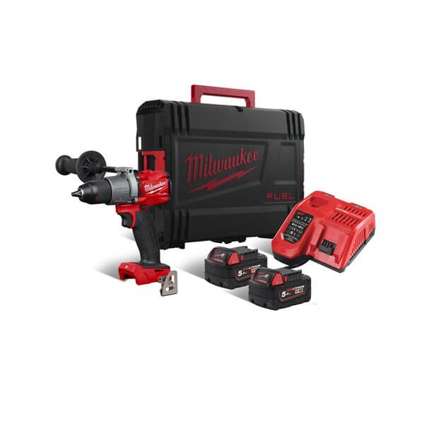 Дрель-шуруповерт MILWAUKEE M18 FDD2-502X (4933464267) [18В, 2x5,0 Ач, бесщеточный, кейс]