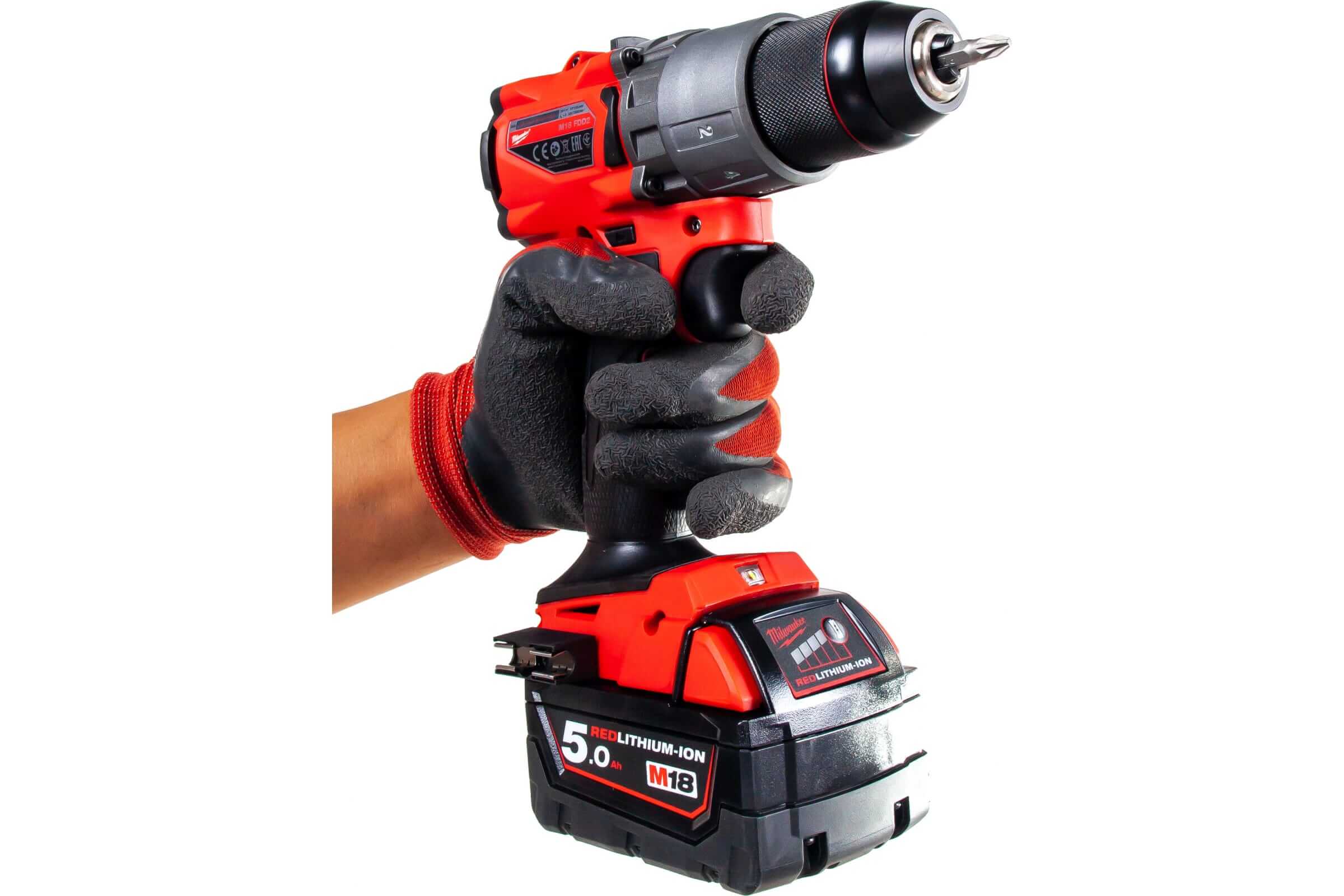 Дрель-шуруповерт MILWAUKEE M18 FDD2-502X (4933464267) [18В, 2x5,0 Ач, бесщеточный, кейс]