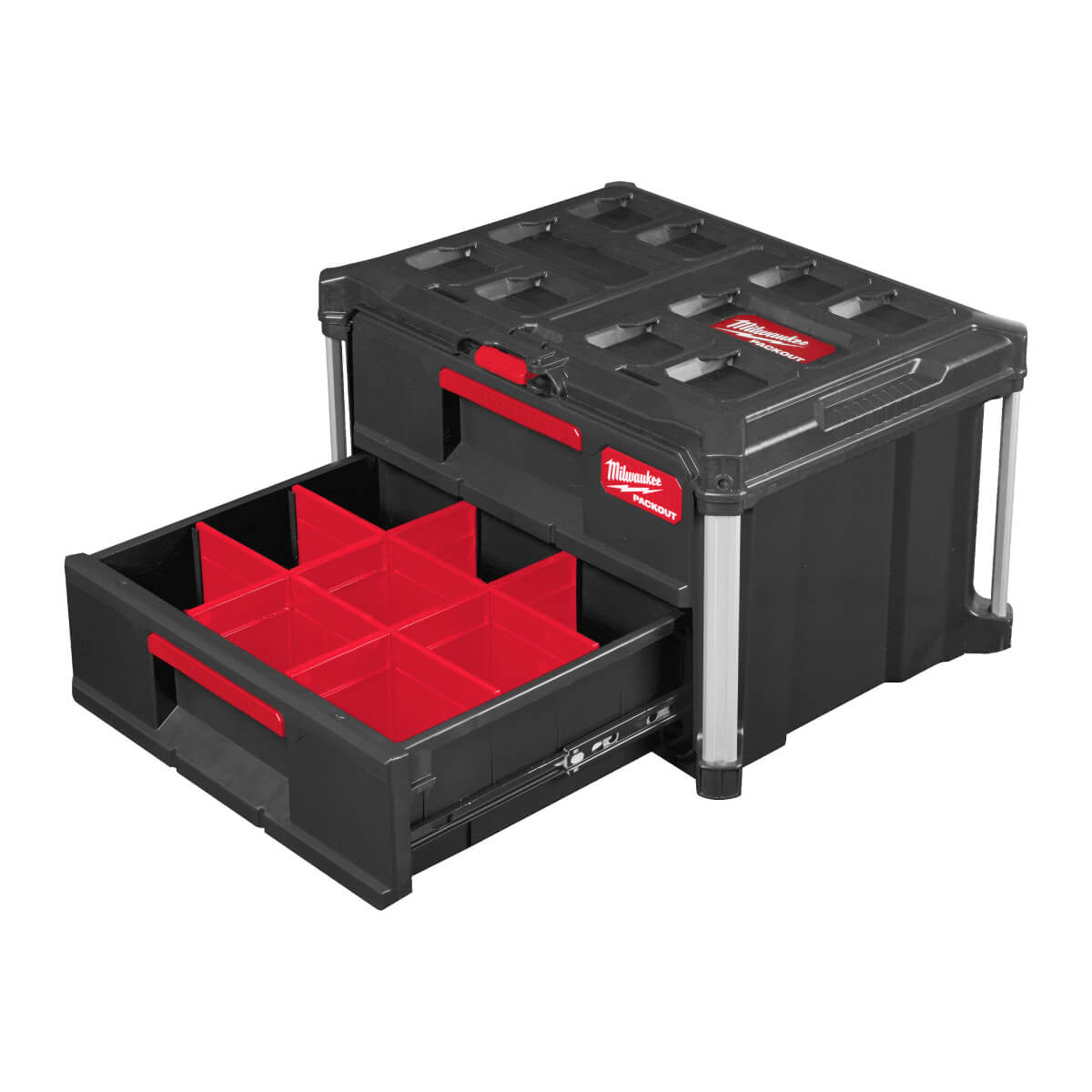 Ящик MILWAUKEE PACKOUT™ Drawer Box, с 2-мя выдвижными отсеками (4932472129)