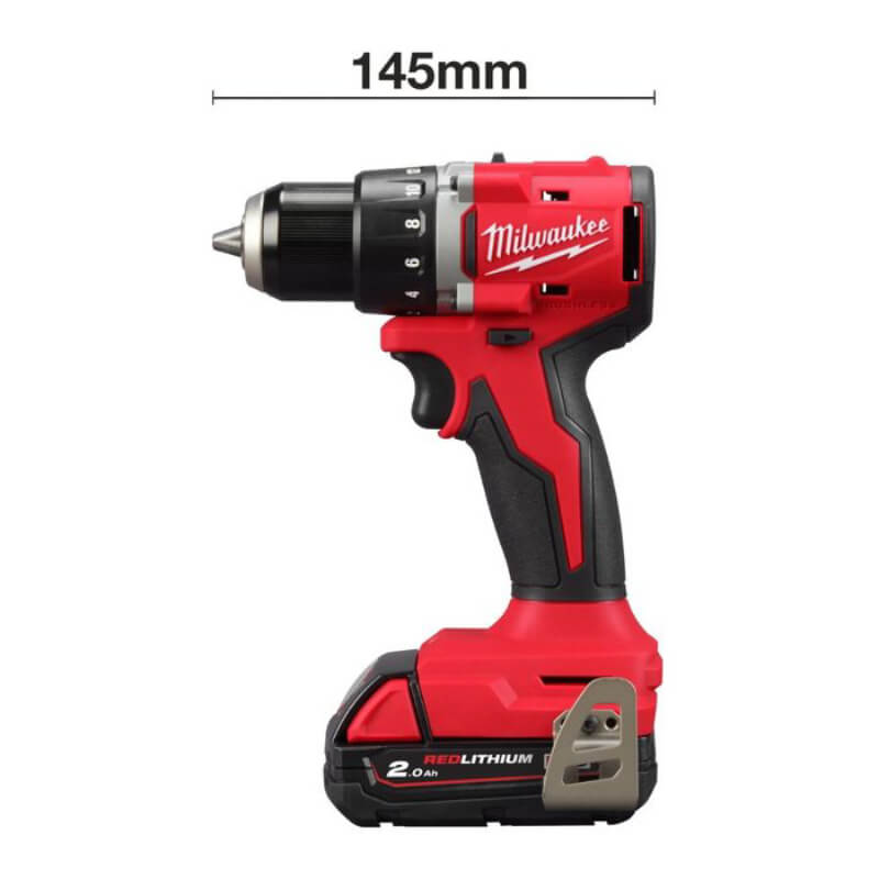 Дрель-шуруповерт MILWAUKEE M18 BLDDRC-202C (4933492833) [18В, 2х2.0 Aч, кейс]