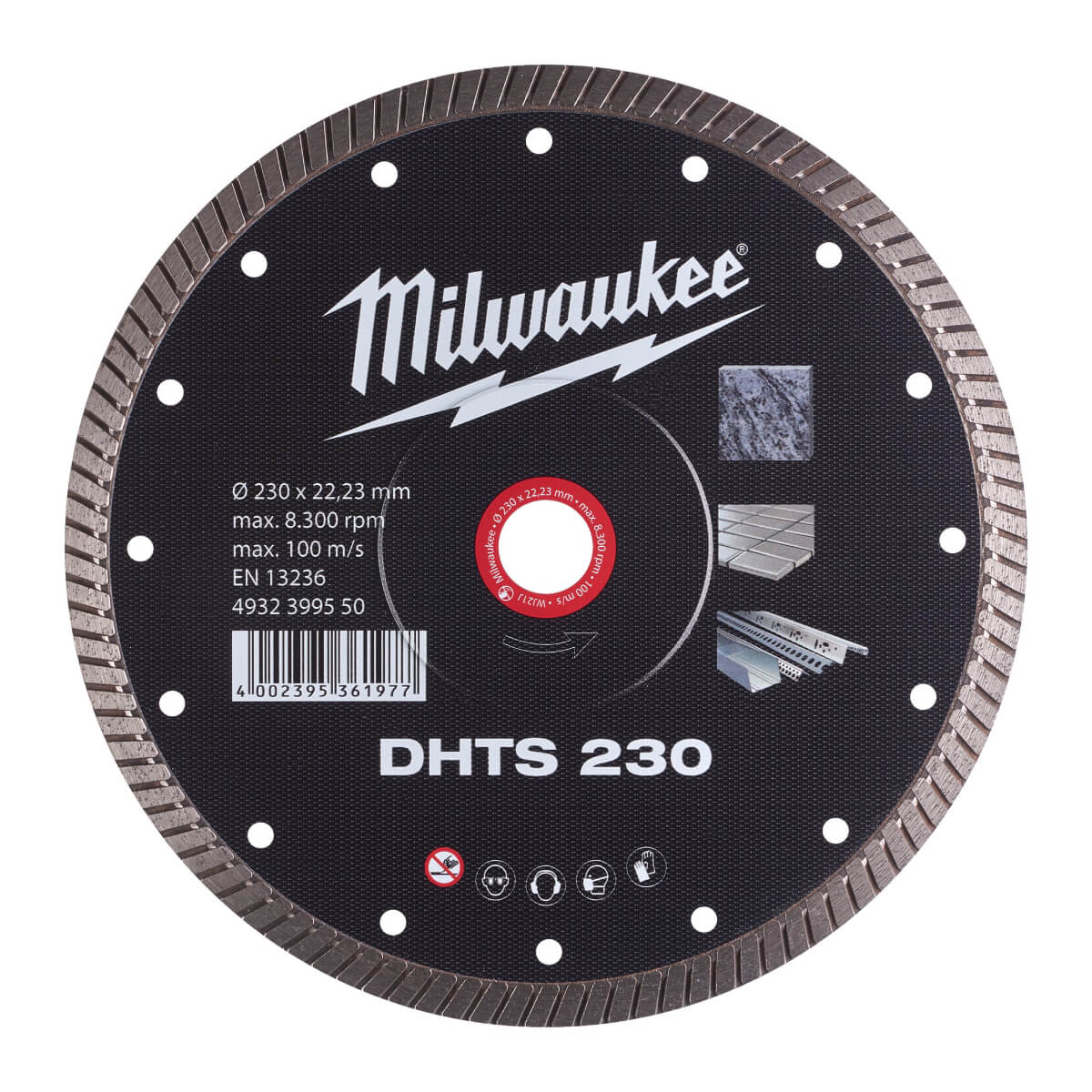 Диск алмазный MILWAUKEE DHTS Турбо 230х22,2мм керамика/гранит (4932399550)