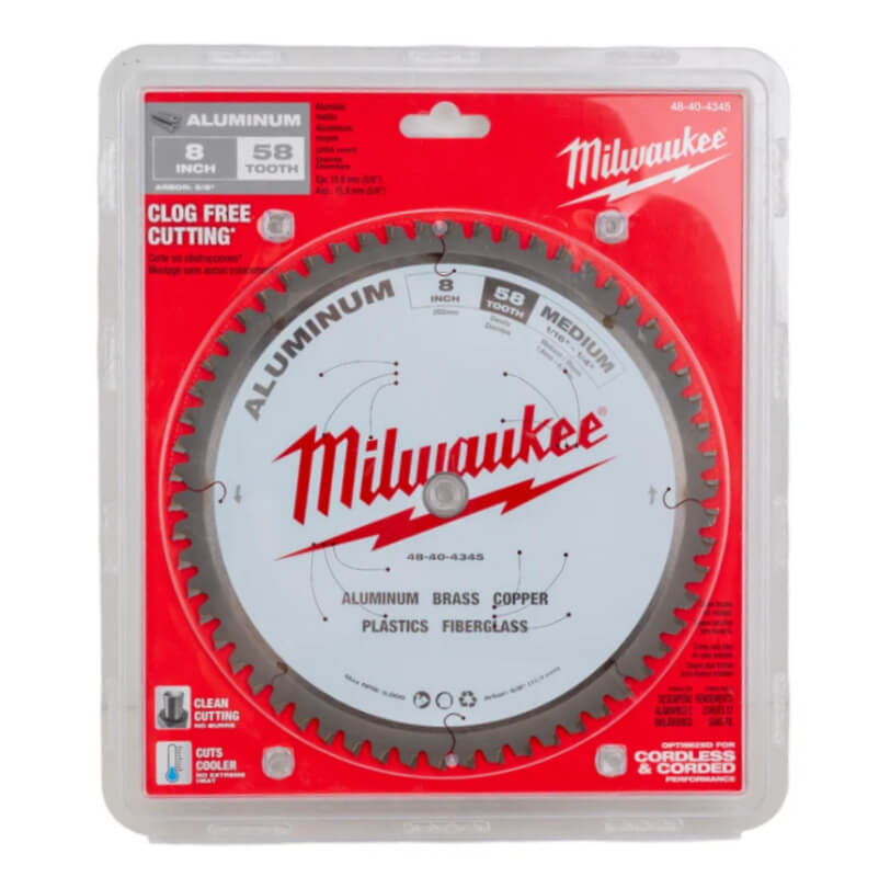 Диск пильный по алюминию MILWAUKEE 203х15.87х58T (48404345)