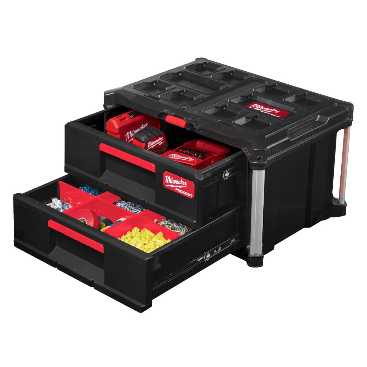 Ящик MILWAUKEE PACKOUT™ Drawer Box, с 2-мя выдвижными отсеками (4932472129)