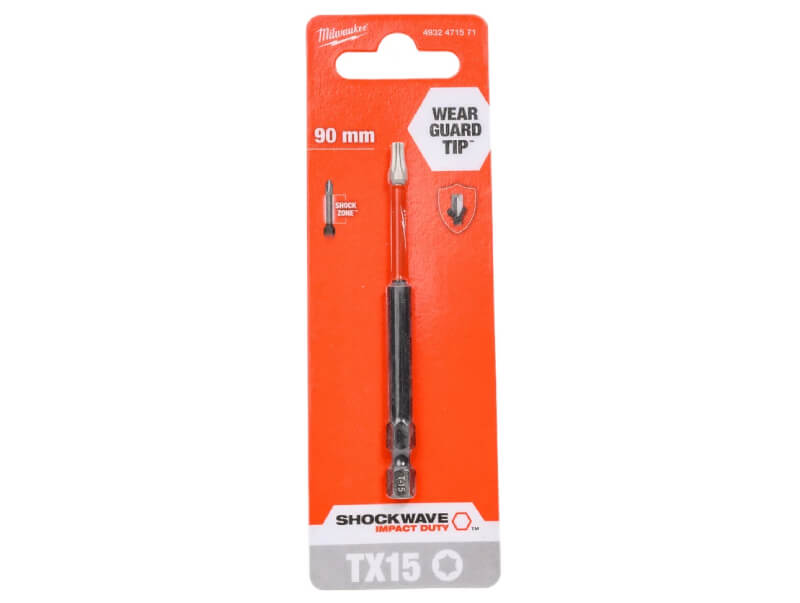 Бита TORX MILWAUKEE SHOCKWAVE TX15х90 мм (4932471571)