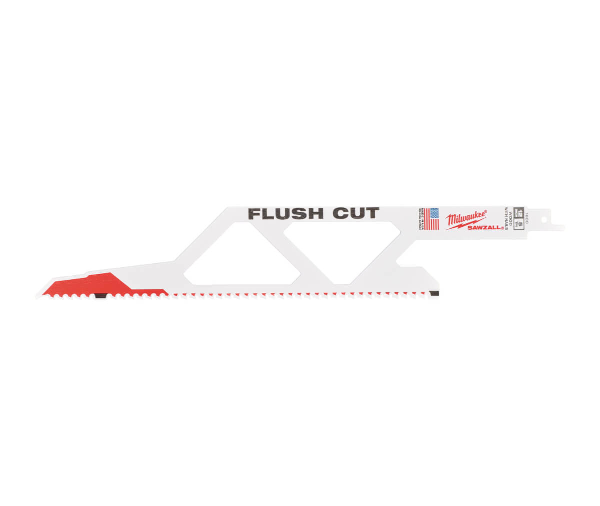 Полотно для сабельной пилы 300мм MILWAUKEE Sawzall FLUSH CUT BiM C по дереву заподлицо (48001600), 1шт.