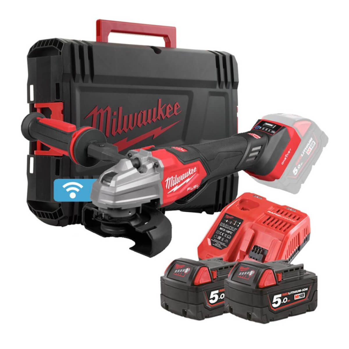 Шлифмашина угловая аккумуляторная MILWAUKEE M18 FSAGSVO125X-502X FUEL ONE-KEY (4933493553)