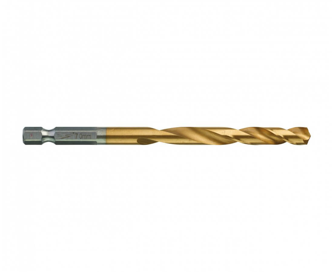 Сверло по металлу 7.0 мм MILWAUKEE RedHEX HSS-G TiN, шестигранный хвостовик (48894717)