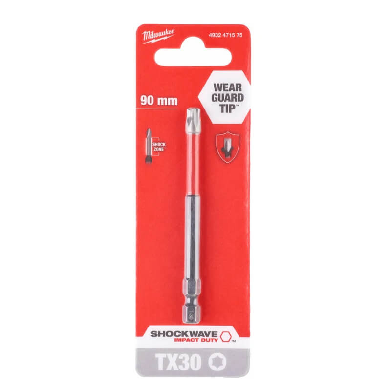 Бита TORX MILWAUKEE SHOCKWAVE TX30х90 мм (4932471575)