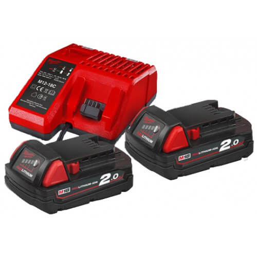 Аккумулятор и зарядное устройство MILWAUKEE M18 NRG-202 18.0V 2.0Ah Li-Ion (4933459213)