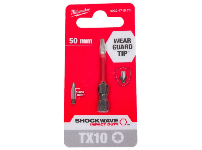 Бита TORX MILWAUKEE SHOCKWAVE TX10х50 мм (4932471570)