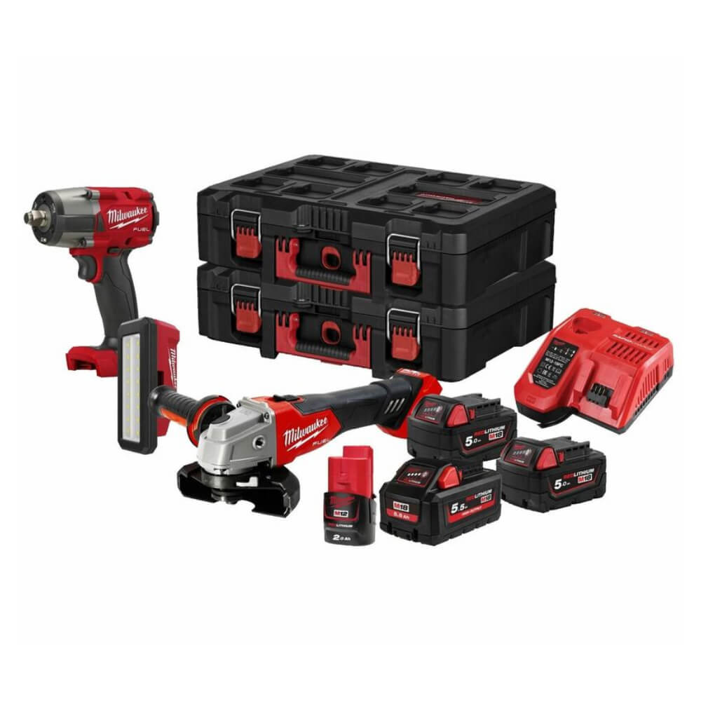 Набор аккумуляторного инструмента MILWAUKEE M18 FPP3T2-554P FUEL (4933481020)