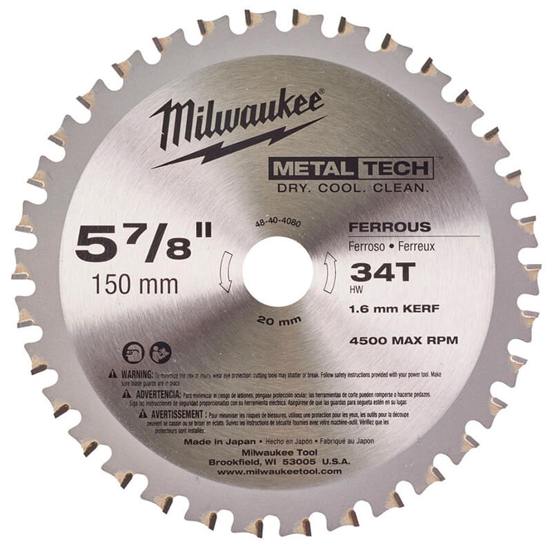 Диск пильный по металлу MILWAUKEE 150х20х34 (48404080)