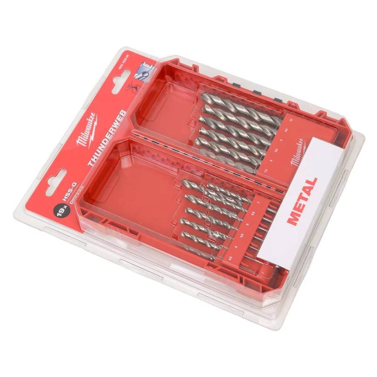 Набор сверл по металлу 1-10 мм MILWAUKEE GEN III, 19 шт. (4932493869)