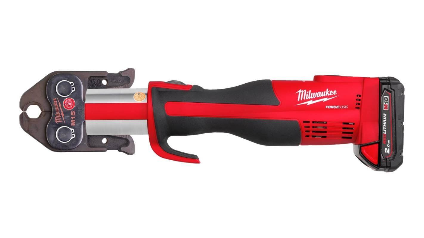 Инструмент для обжима труб гидравлический аккумуляторный MILWAUKEE M18 BLHPT-202C V-SET +оснастка (4933451134)