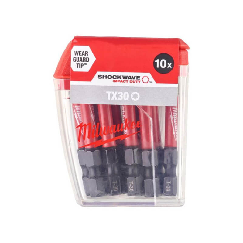 Бита TORX MILWAUKEE SHOCKWAVE TX30х50 мм, 10 шт. замена 4932352597 (4932471574)