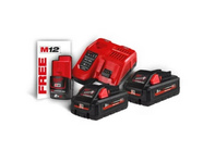 Аккумуляторы и зарядное устройство MILWAUKEE M18 NRG-502 18V 2х3.0Ah (4933471071)