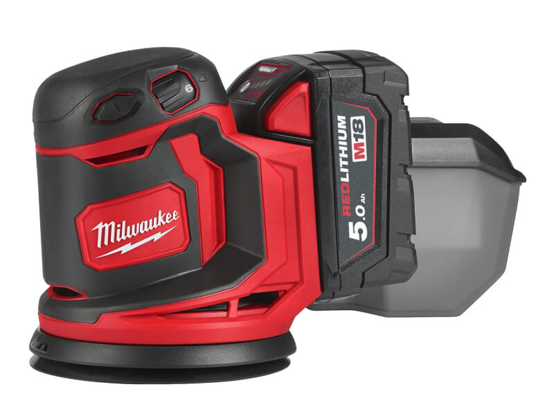 Шлифмашина эксцентриковая (орбитальная) аккумуляторная MILWAUKEE M18 BOS125-502B (4933464229)