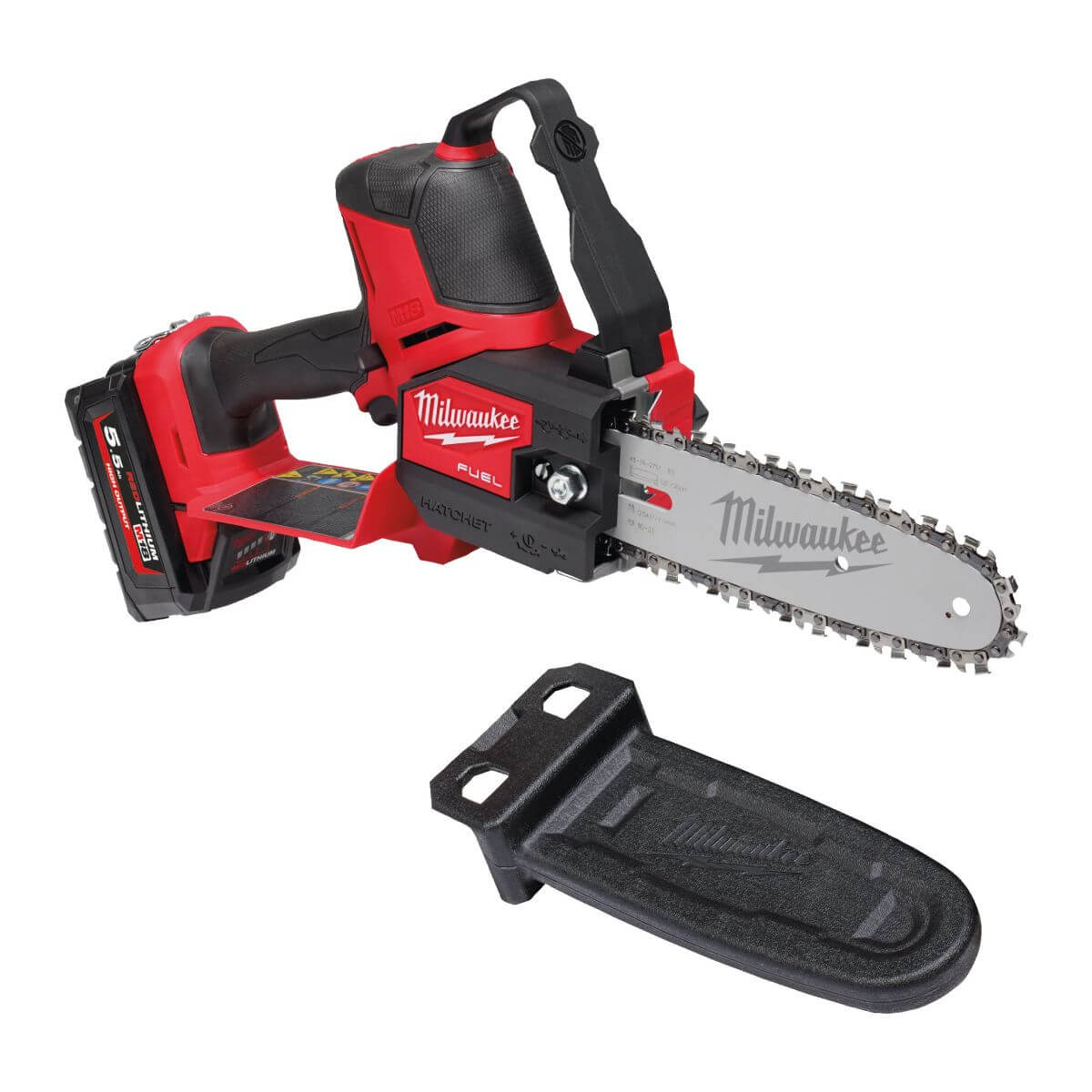 Пила цепная аккумуляторная MILWAUKEE M18 FHS20-552 FUEL (4933480118) [18В, 2х5.5 Ач, з/у]